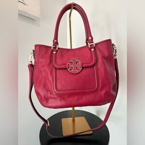 Tory Burch Cherry Leather Tote